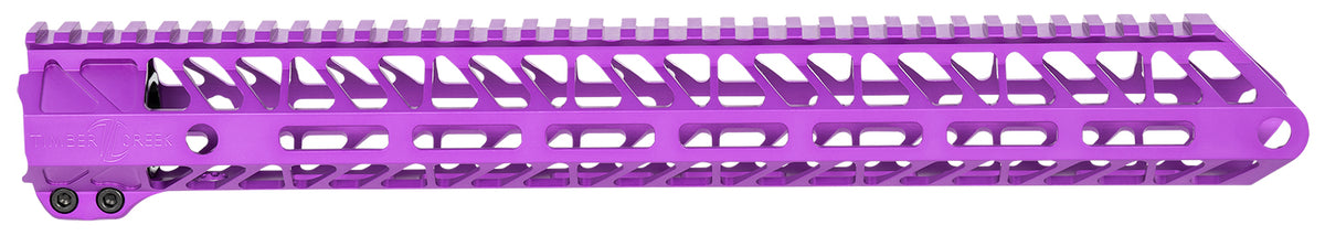 Timber Creek Outdoors 15 Inch M-LOK Hand Guard Purple Anodized Mil-Spec Picatinny Rail