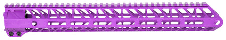 Timber Creek Outdoors 15 Inch M-LOK Hand Guard Purple Anodized Mil-Spec Picatinny Rail