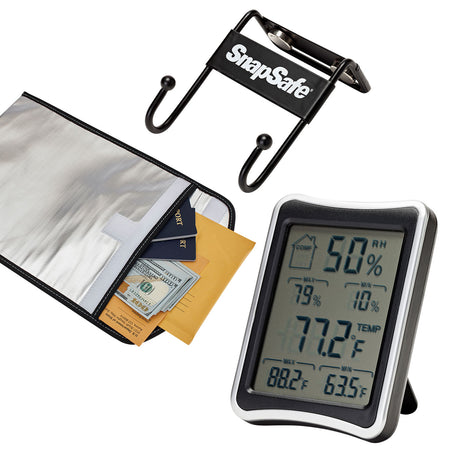 Hornady 75850 Safe Accessory Kit Magnetic Hook, Dehumidifier, LED Light and Hygrometer