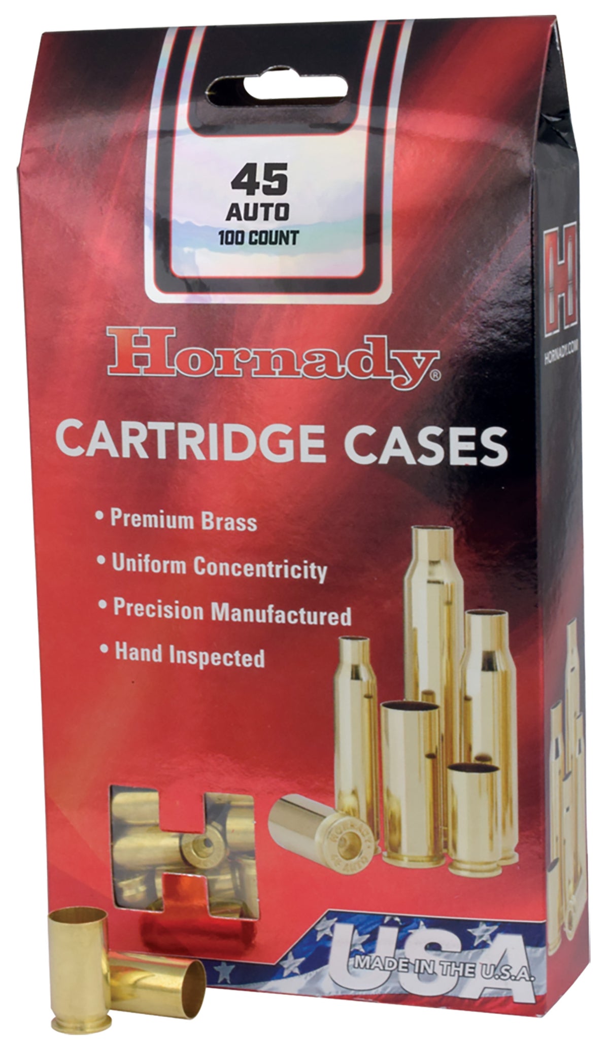 Hornady 8602 Unprimed Brass Cases 22 Hornet Rifle Cartridge