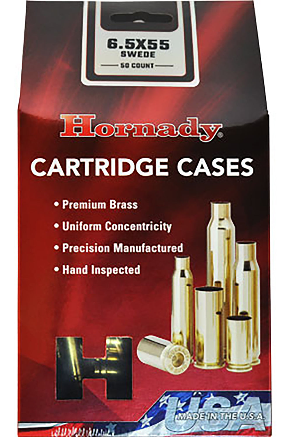 Hornady 86263 Unprimed Brass Cases 6.5x55 Swedish Rifle Cartridge