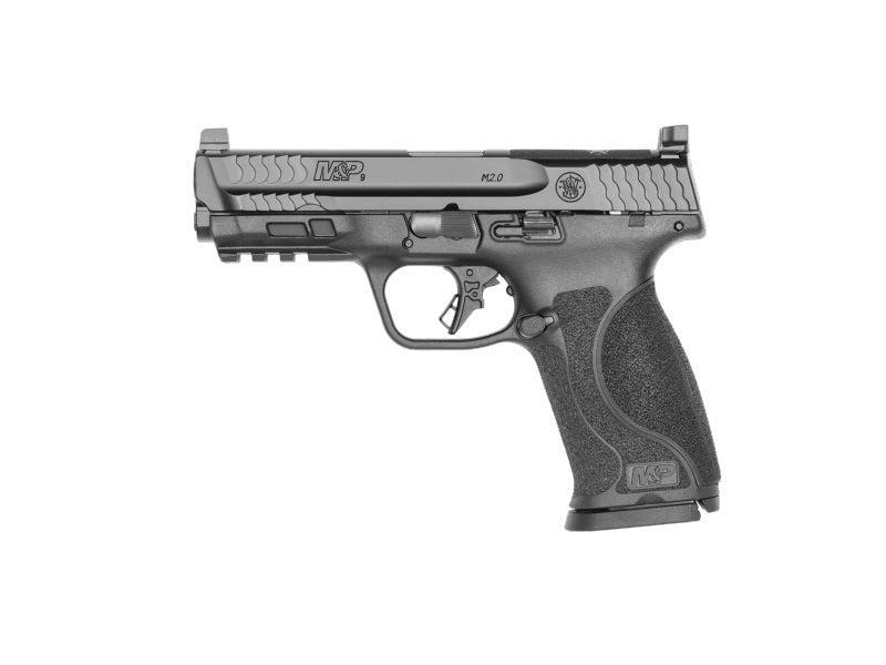 Smith & Wesson 13564 M&P M2.0 Full Size 9mm Luger 17+1, 4.25" Black Armornite Stainless Steel Barrel & Optic Ready/Serrated Slide, Matte Black Polymer Frame w/Picatinny Rail