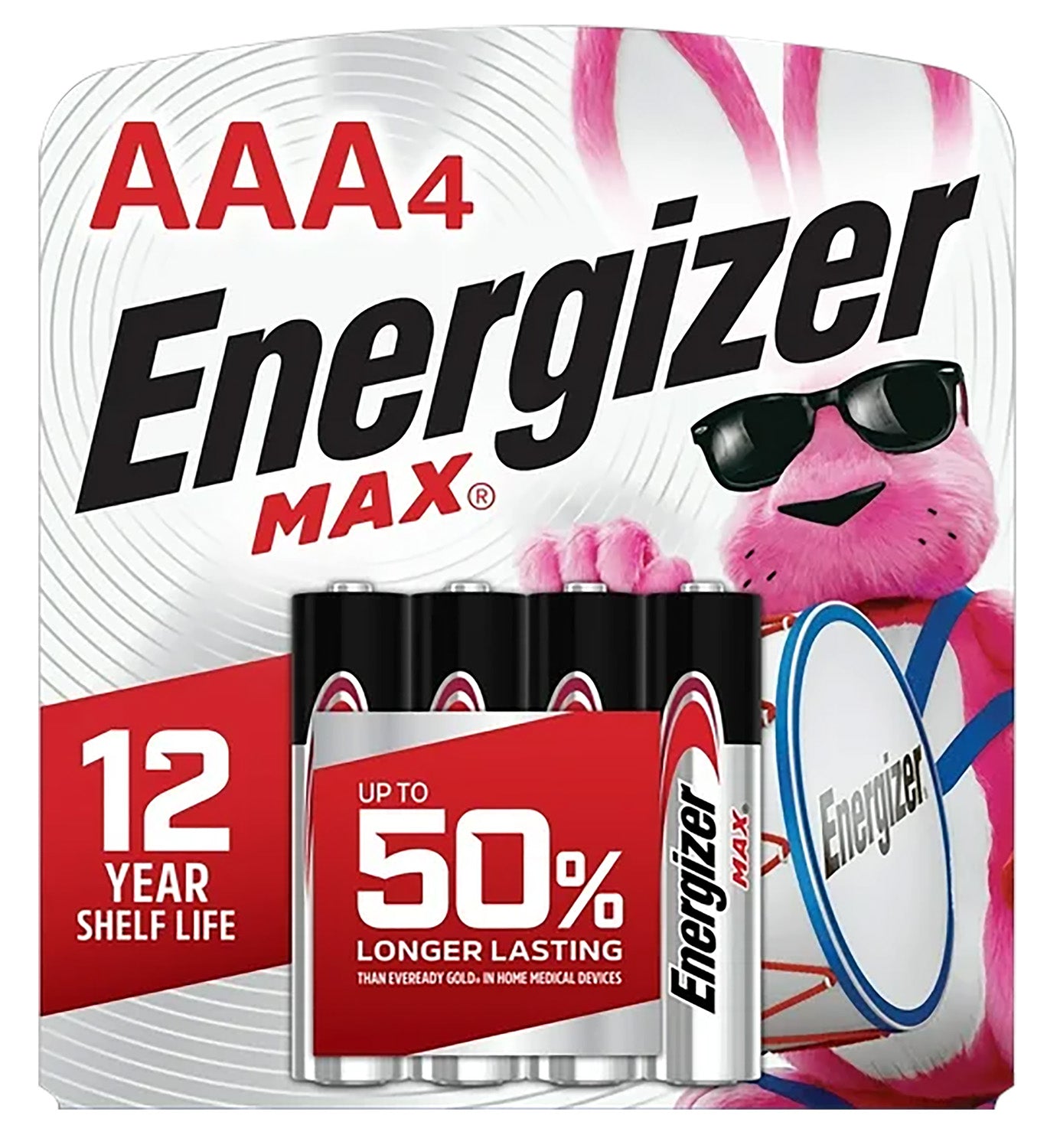 Energizer MAX E92BP4 1.5 Volt AAA Alkaline Battery 4-Pack