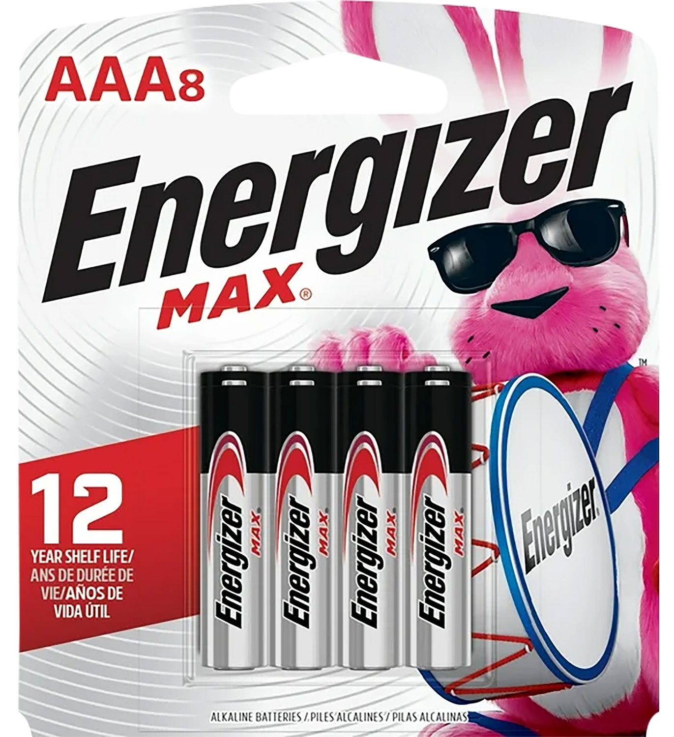 Energizer MAX E92MP8 1.5 Volt AAA Alkaline Battery 8-Pack