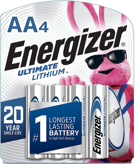 Energizer Ultimate L91SBP4H3 1.5 Volt AA Lithium Battery 4-Pack