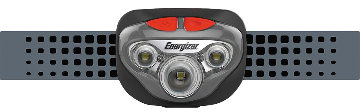 Energizer Vision HD+ Focus LED Headlamp 400 Lumens White Red Light Gray 85 Meters Distance