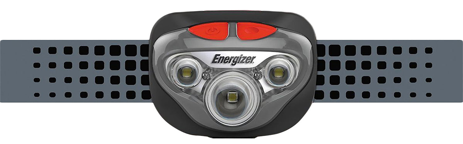 Energizer Vision HD+ Focus LED Headlamp 400 Lumens White Red Light Gray 85 Meters Distance
