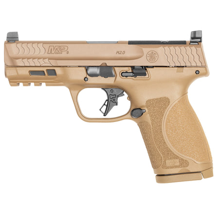 Smith & Wesson 13572 M&P M2.0 Compact 9mm Luger 15+1, 4" Stainless Steel Barrel & Optic Cut/Serrated Stainless Steel Slide, Flat Dark Earth Polymer Frame w/Picatinny Rail