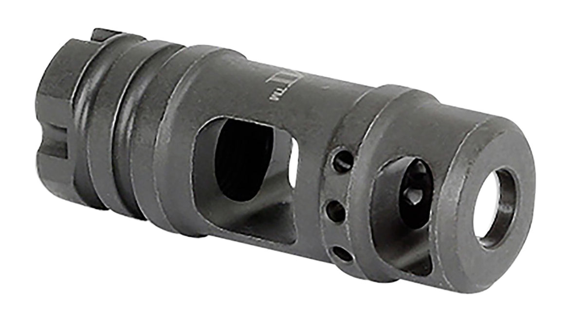 Midwest Industries MIMB6 AK 30 Cal Two Large Port Muzzle Brake M14x1 LH Threads Black Phosphate Finish