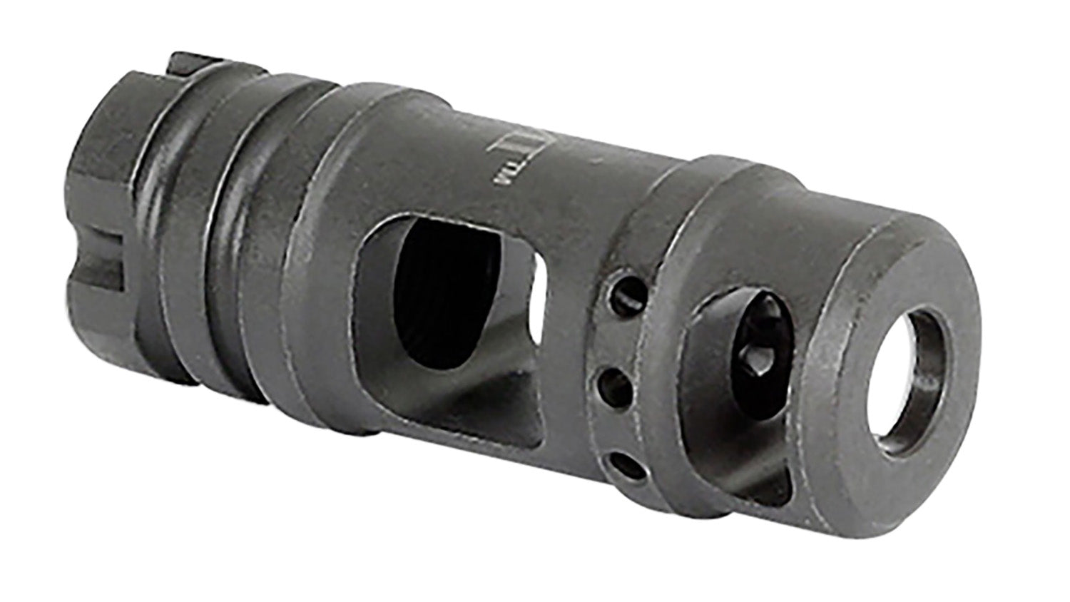 Midwest Industries MIMB6 AK 30 Cal Two Large Port Muzzle Brake M14x1 LH Threads Black Phosphate Finish