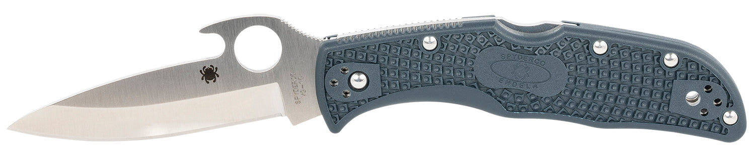 Spyderco Endela Lightweight Folder 3.41" VG-10 Stainless Plain Clip Point Blade Blue Gray FRN Handle & Clip