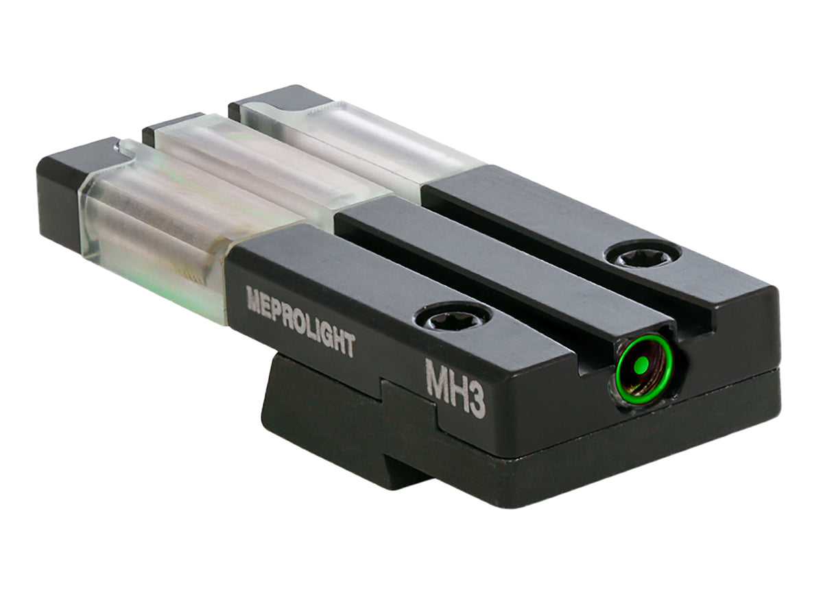 Meprolight FT Bullseye Green Tritium Fiber Optic Rear Sight Black Frame HK VP9 P30 SFP9 Dovetail Mount