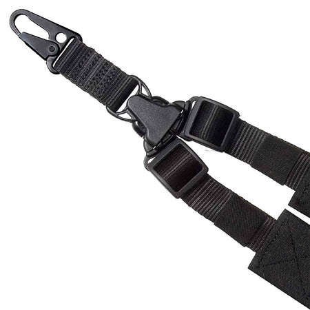 Outdoor Connection SPTK128408 A-Tac Tactical Single-Point Rifle Shotgun Sling Black Nylon