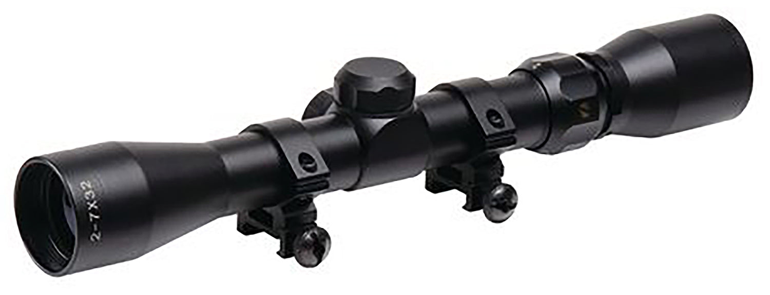 TruGlo Trushot 2-7x32mm Riflescope TG852732B Black Anodized Duplex Reticle with Rubber-Coated Eyepiece