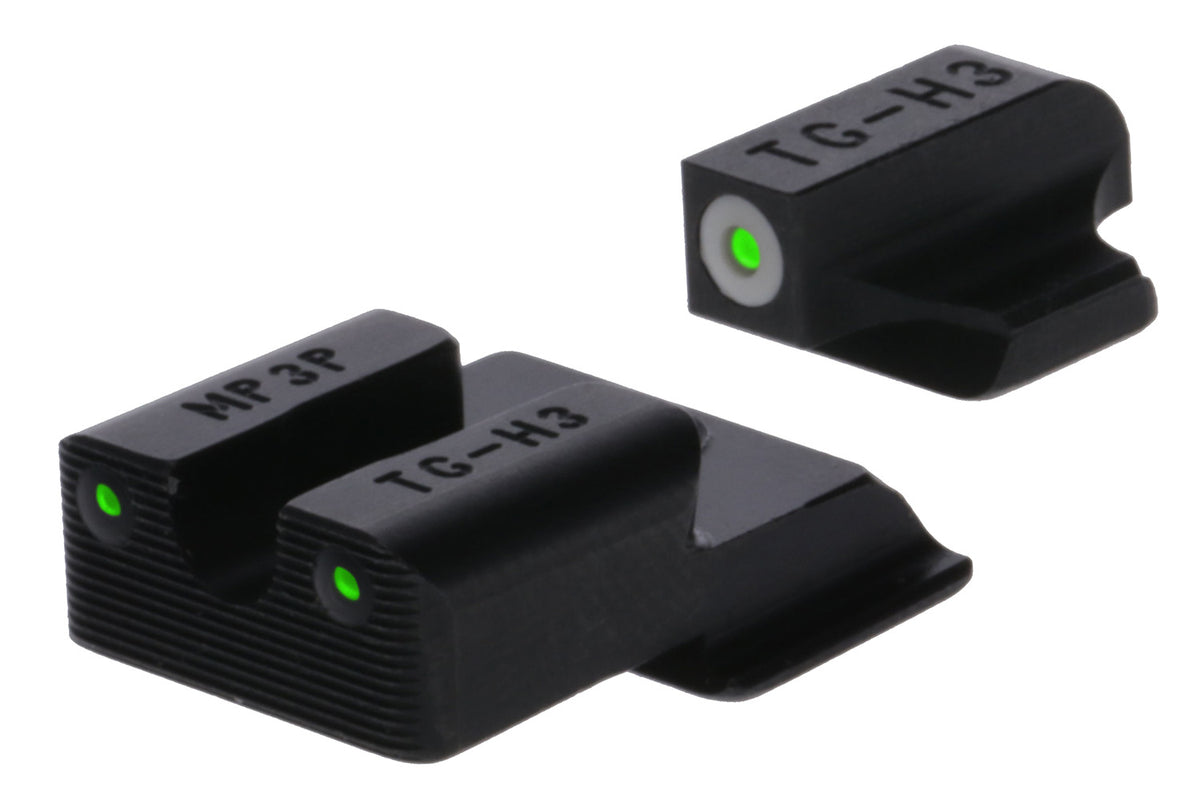 TruGlo Tritium Pro Night Sights TGTG231MP4W Green/White Outline Front Sight with Green Rear