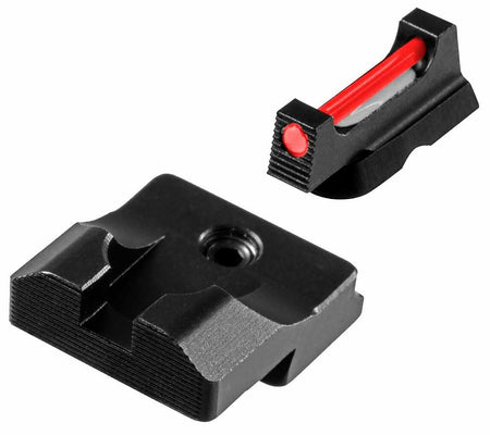 TruGlo Fiber-Optic Pro Sight Set TGTG132MP for S&W M&P - Red Front & Blacked-Out Rear