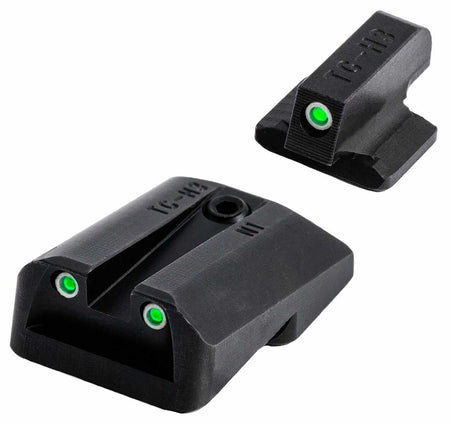 TruGlo Tritium Pro Night Sight TGTG231F3W White Outline Front & Green Tritium Rear Set