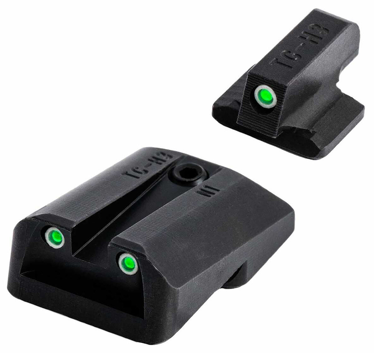 TruGlo TGTG231Z2W Tritium Pro Green Dot Night Sight Combo White Outline Dovetail Mount