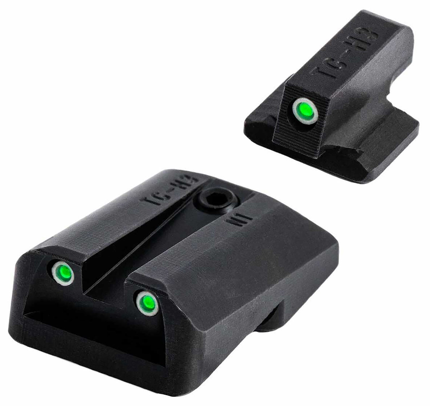 TruGlo TGTG231Z2W Tritium Pro Green Dot Night Sight Combo White Outline Dovetail Mount