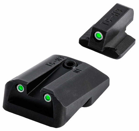TruGlo TGTG231Z2W Tritium Pro Green Dot Night Sight Combo White Outline Dovetail Mount