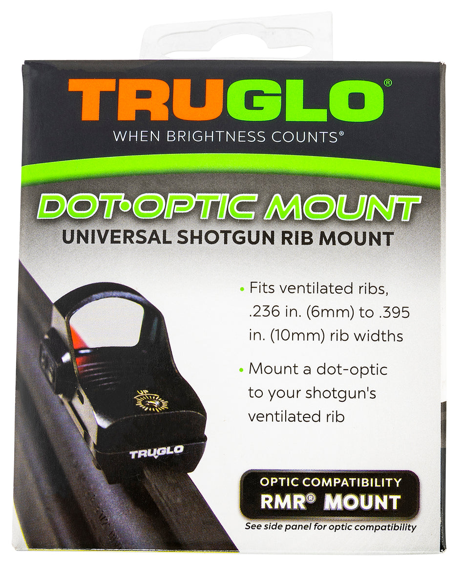 TruGlo TGTG8954U2 Compact Shotgun Rib Mount Trijicon RMR Compatible Black Finish
