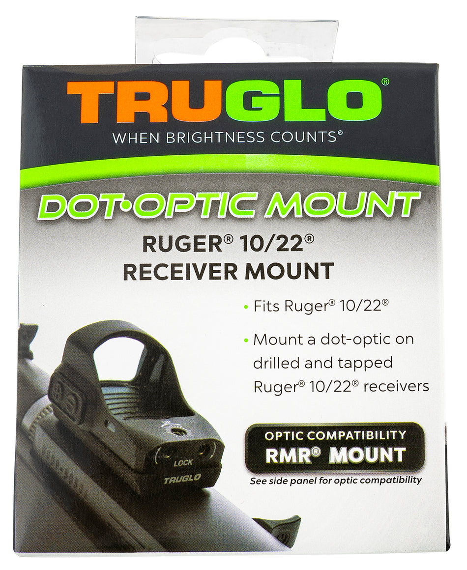 TruGlo Rifle Receiver Optic Mount TG-TG8955RU2 for Ruger 10/22 Trijicon RMR Fit