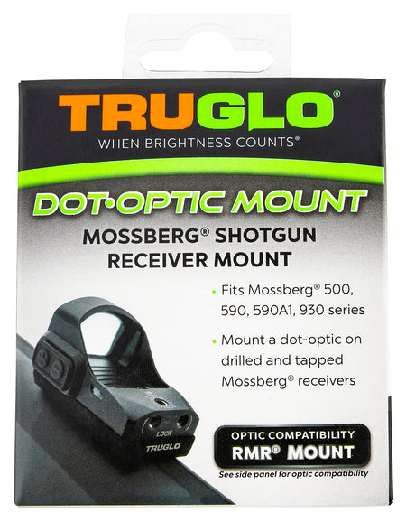 TruGlo TGTG8955M2 Black Shotgun Receiver Mount Mossberg Compatible with RMR Optic