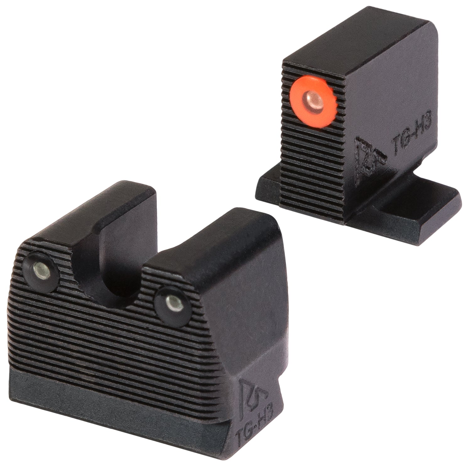 Rival Arms Green Tritium 3-Dot Night Sights for SIG Sauer P-Series Orange Front & Black Rear Outline