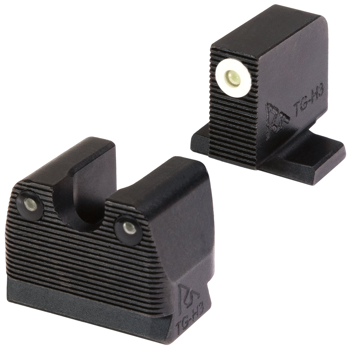 Rival Arms Green Tritium 3-Dot Night Sights RARA3B231S SIG Sauer P-Series White Front & Black Rear Outline