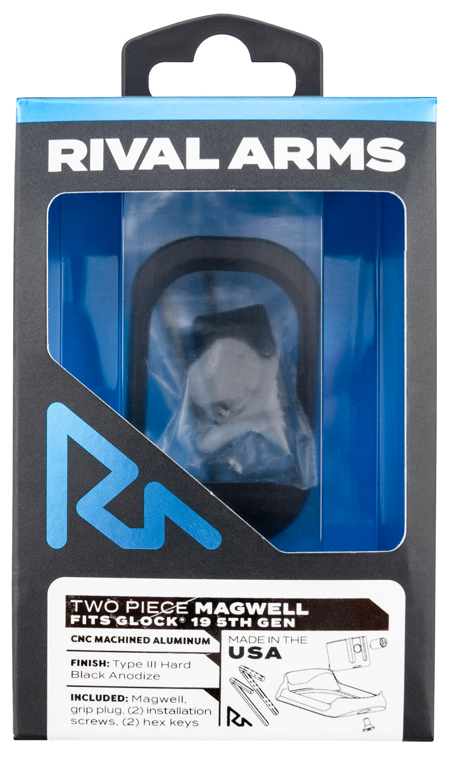 Rival Arms RARA70G221A Gen5 Glock 19 Flared Magwell Black Aluminum