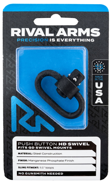 Rival Arms RA-RA92S1B Manganese Phosphate Steel Heavy Duty Swivel 1.25" QD Push Button