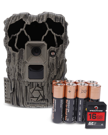 Stealth Cam QS20 No Glo 20MP Trail Camera Bundle Camo