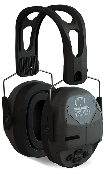 Walker's Firemax Digital Hearing Protection Muff Over the Head Black Polymer with Tacti-Grip
