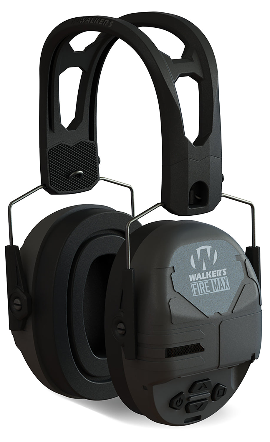 Walker's Firemax Digital Hearing Protection Muff Over the Head Black Polymer with Tacti-Grip