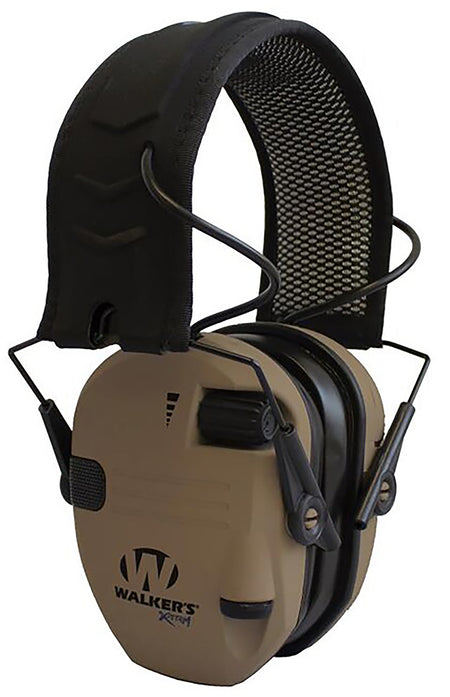 Walker's Razor X-TRM Digital Muff 21 dB Over the Head Battle Brown and Black Polymer