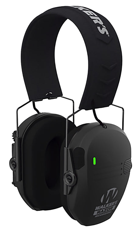 Walker's Razor Rechargeable Electronic Hearing Protection Muff 21 dB Over the Head Black Polymer