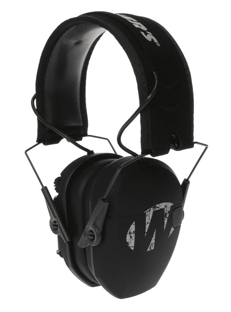 Walker's Razor Slim Electronic Freedom Muff 23 dB Over the Head Black Distressed Walker's Logo Polymer