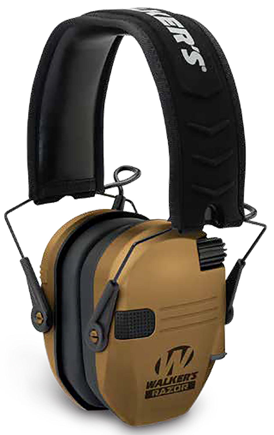 Walker's Razor Slim Electronic Hearing Protection Muff 23 dB Over the Head Battle Brown/Black Polymer
