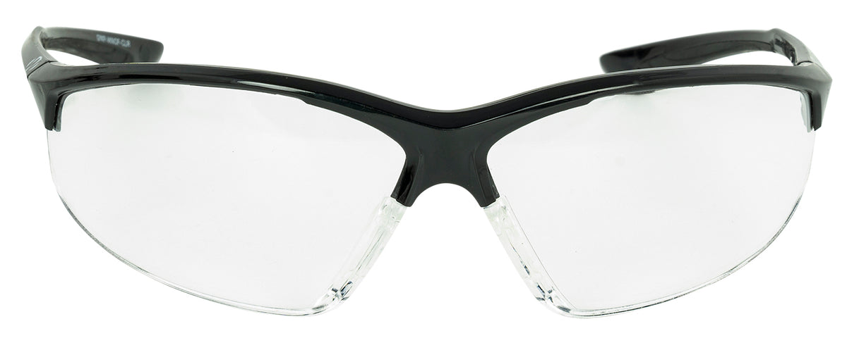 Walker's GWPIKNOF1CLR IKON Tanker Protective Eyewear, Clear Lens, Matte Black Frame