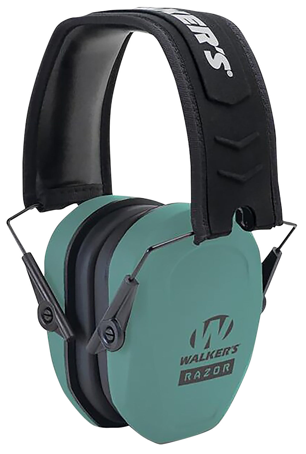 Walker's 27 dB Razor Slim Passive Hearing Muff Over the Head Teal/Black