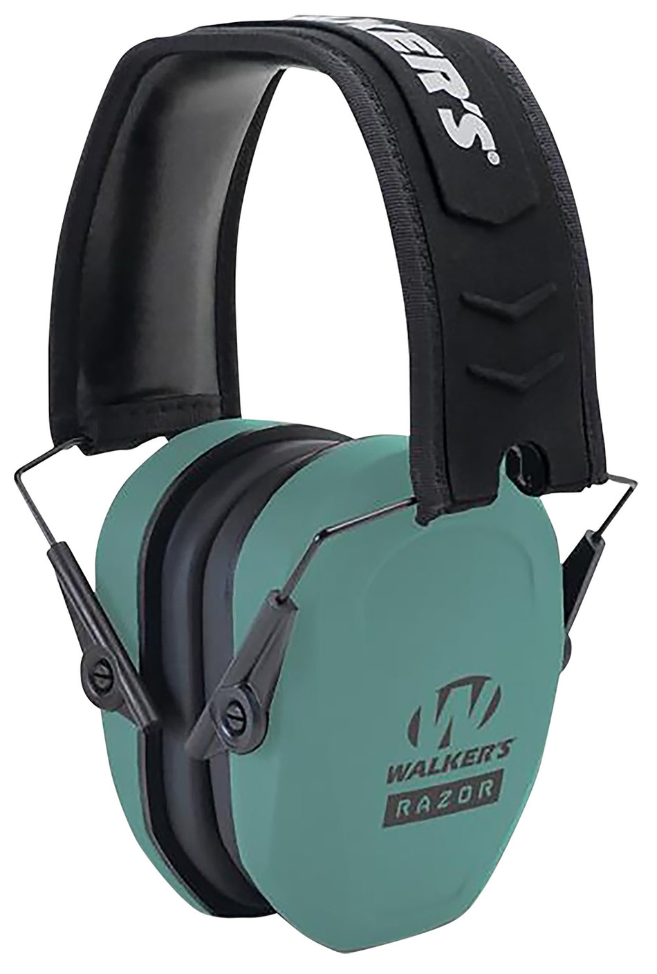 Walker's 27 dB Razor Slim Passive Hearing Muff Over the Head Teal/Black
