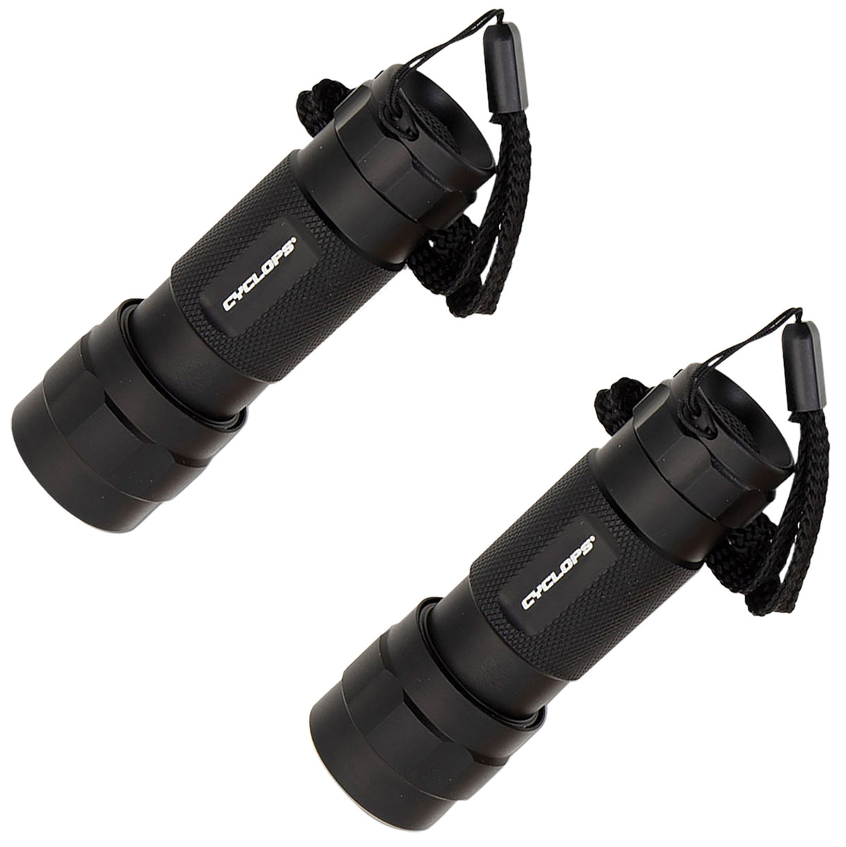 Cyclops CYCFL142PK Dual-Pack 14 LED Flashlight 80 Lumens Black Anodized Water Resistant 60m Beam