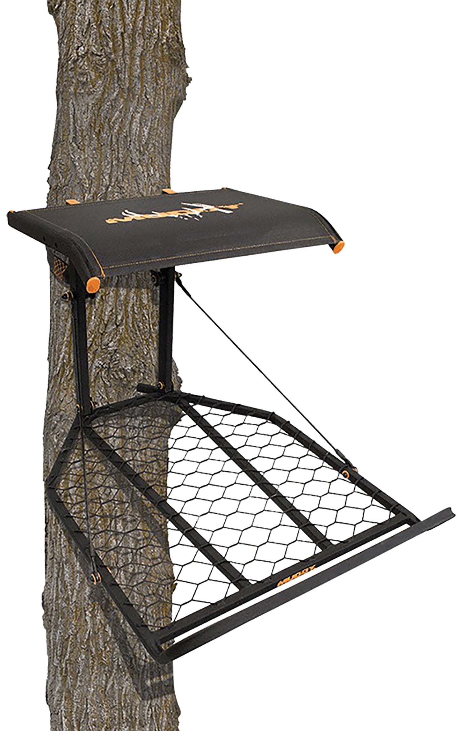 Muddy MUDMFP1200 Boss XL Black Flex-Tek/Steel Hang-On Stand 25" W x 34" D Platform