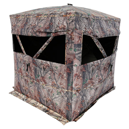 Muddy Prevue Ground Blind Three Person MUDPVB3 Silent Slider Windows Epic Camo