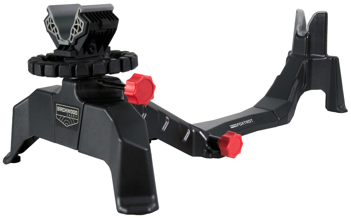 Birchwood Casey Foxtrot Bench Shooting Rest Black with Red Accents Removable Center Section