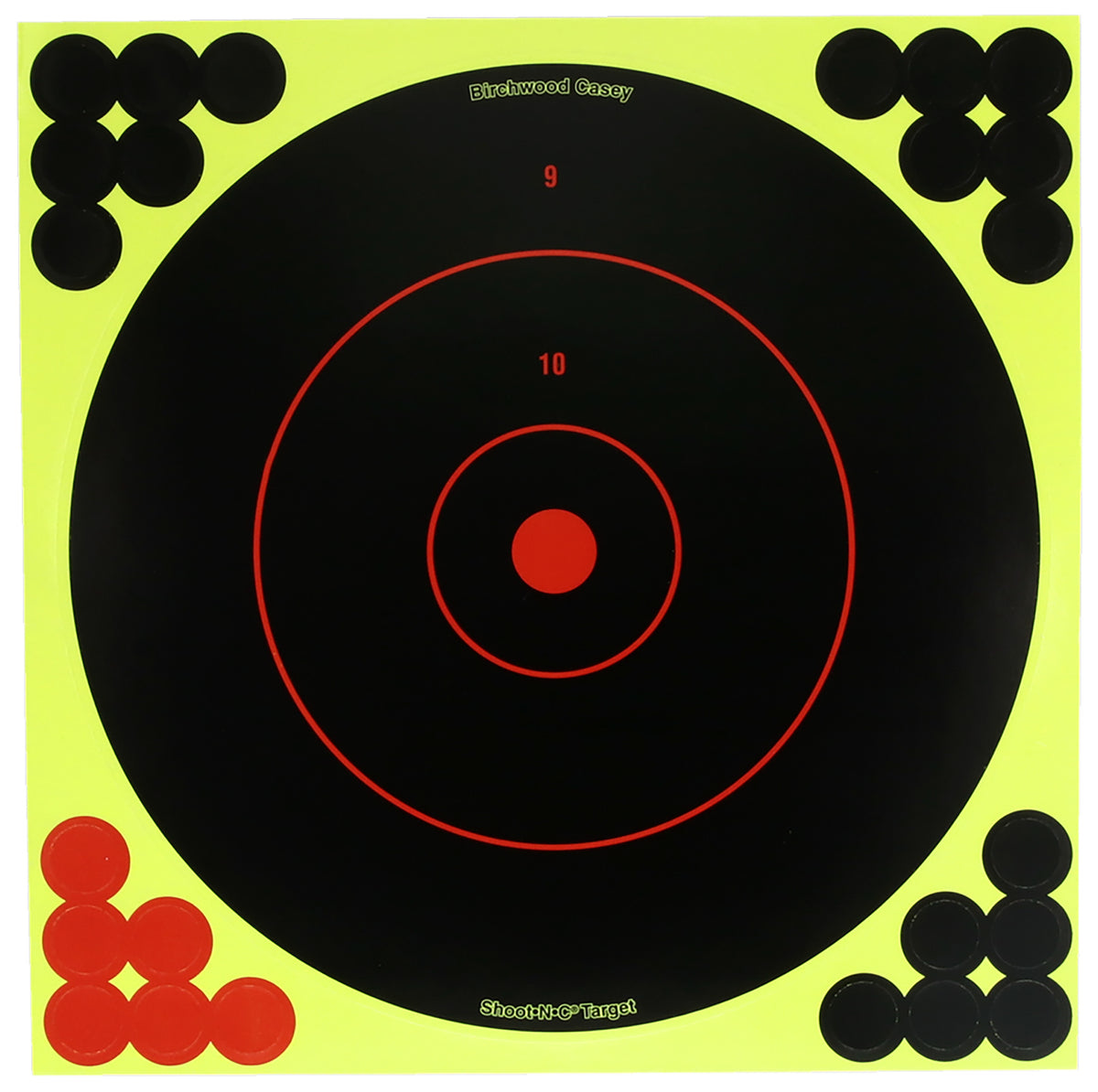 Birchwood Casey TDSNC1225PK Self-Adhesive 12" Bullseye Paper Target Dispenser 25 Per Package with Pasters