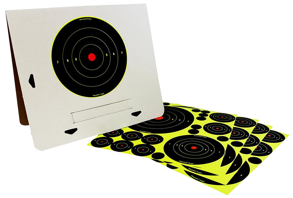 Birchwood Casey 34208 Shoot-N-C Reactive Self-Adhesive Paper Target Variety Pack 40 Targets Black/Yellow 4 Pack