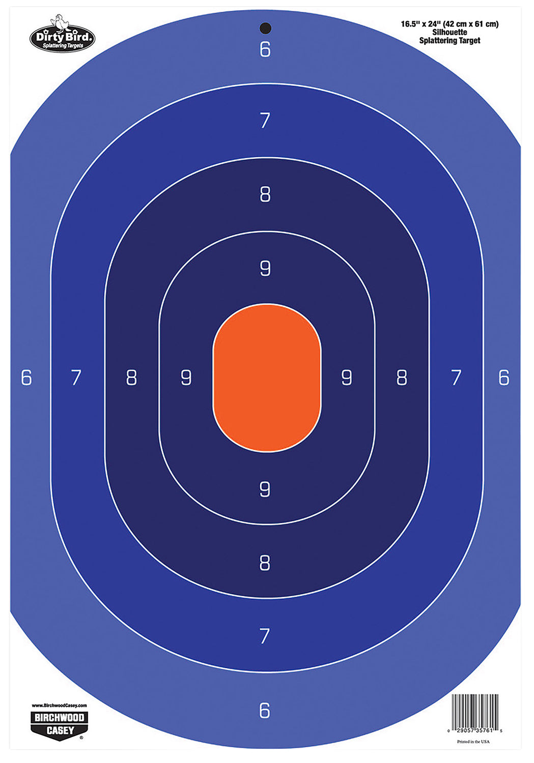 Birchwood Casey 35763 Dirty Bird Reactive 16.5"x24" Silhouette Tagboard Target 3 Pack