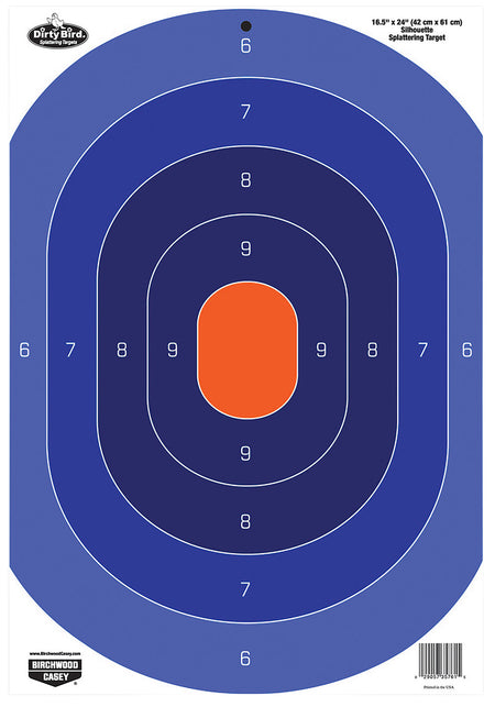Birchwood Casey 35763 Dirty Bird Reactive 16.5"x24" Silhouette Tagboard Target 3 Pack