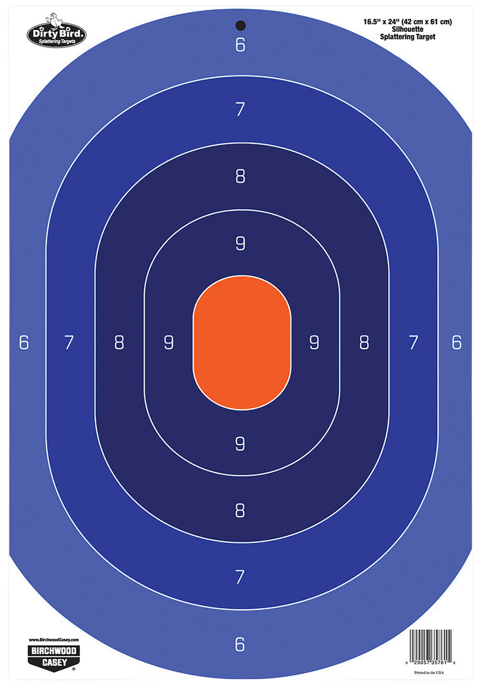 Birchwood Casey 35763 Dirty Bird Reactive 16.5"x24" Silhouette Tagboard Target 3 Pack